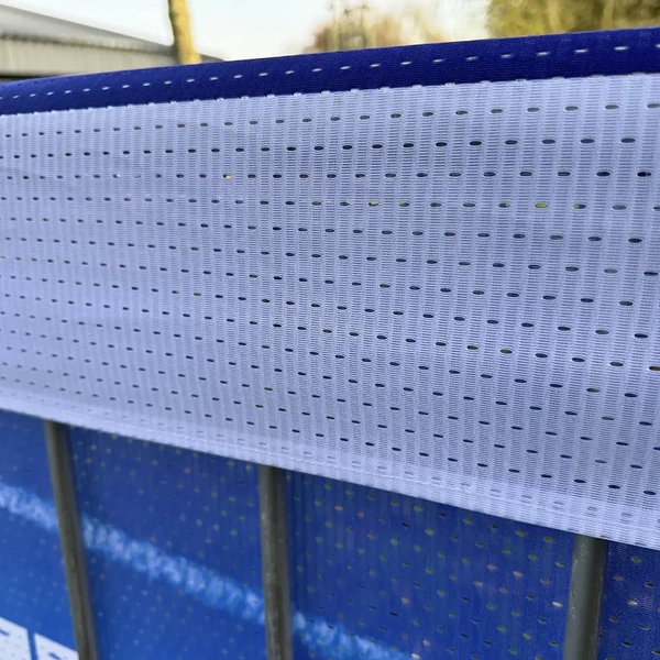Crowd Barrier Graphic - Airmesh Branded Fabric Jacket - 2300 - Single Sided - Rear Sock Close Up