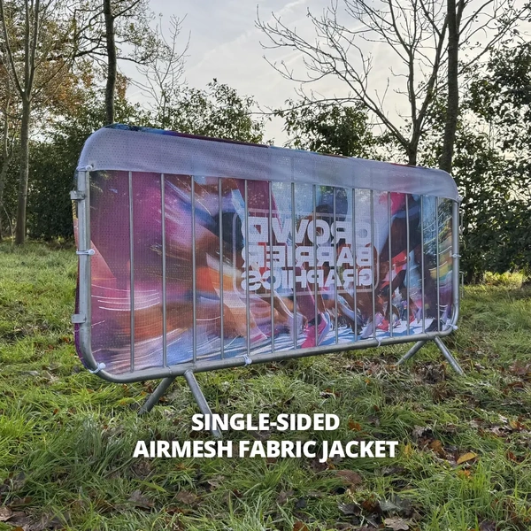 Crowd Barrier Graphic - Airmesh Fabric Jacket - 2300 - Single Sided - Rear Side