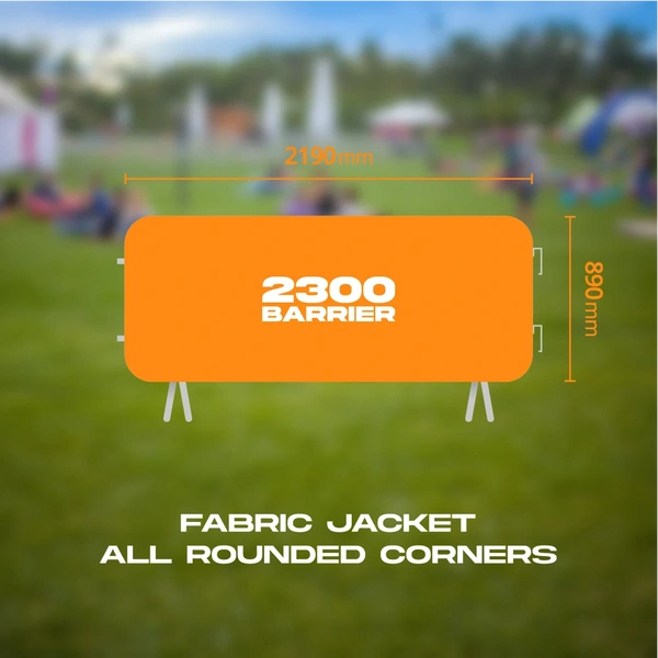Crowd Barrier Graphic - Fabric Jacket 2300 All Angled Corners