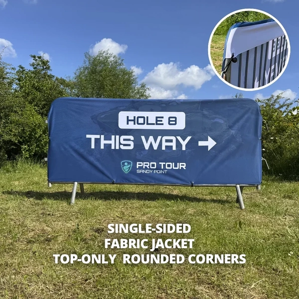 Crowd Barrier Graphic - Fabric Jacket - 2300 - Single Sided - Top Only Rounded Corners